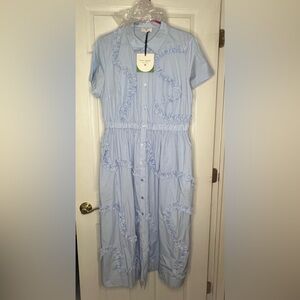 Kate Spade Blue and White Striped Garment